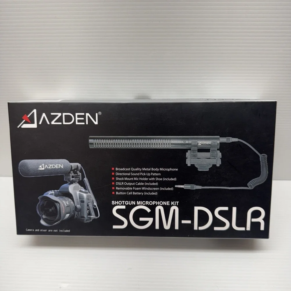 Azden SGM-DSLR‎ Broadcast Quality Shotgun Microphone for DSLR Cameras Open Box